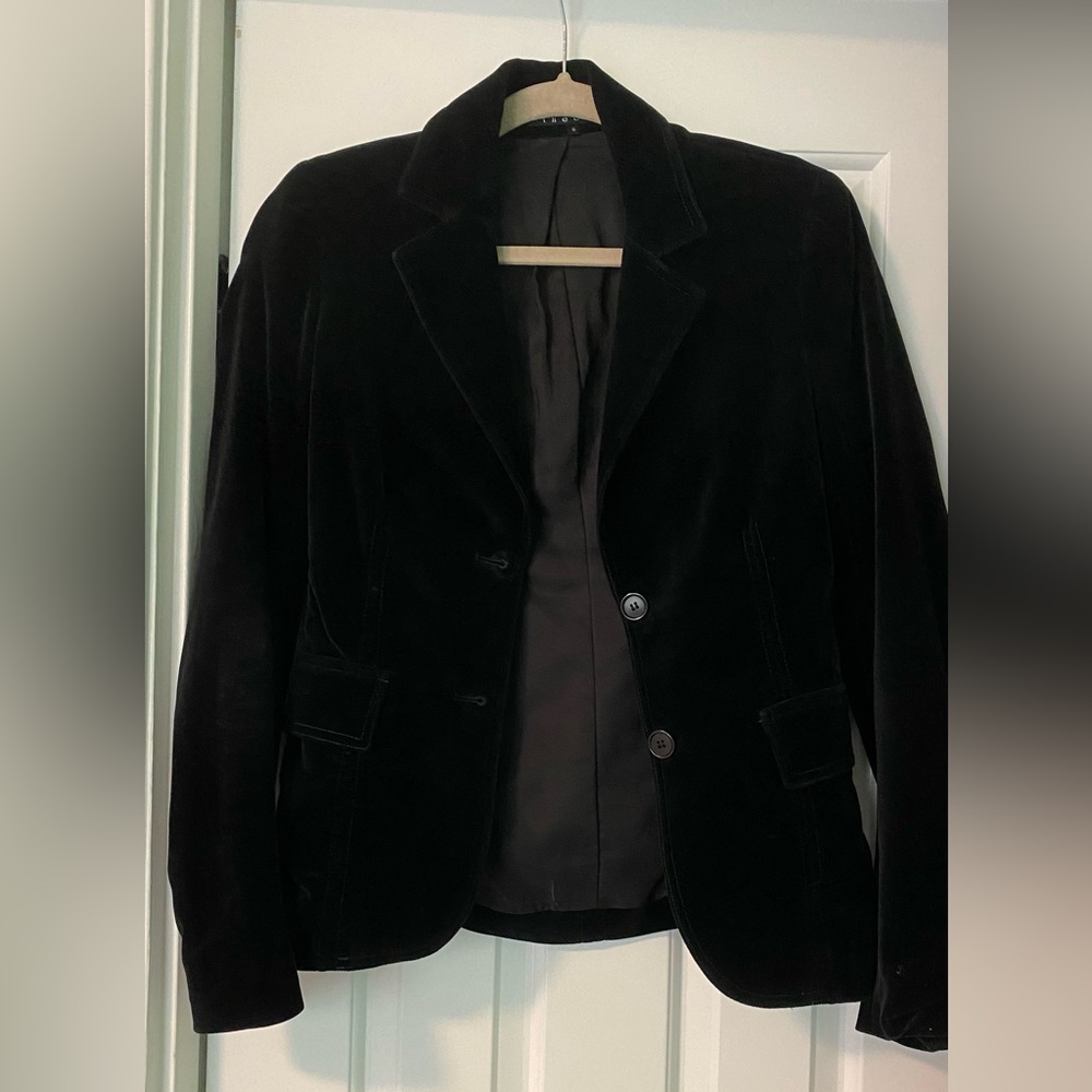 Theory Black velvet blazer